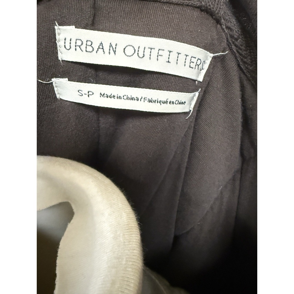 Urban Outfitters Small Brown Quilted Crop Hoodie Full Zip Soft Cozy Streetwear S - Picture 5 of 9